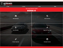 Tablet Screenshot of hosmertoyota.com